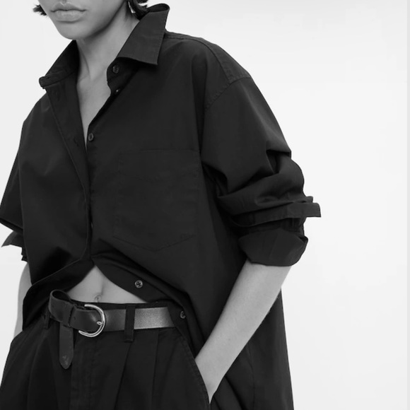 Tops - Classic Black Button Down Shirt